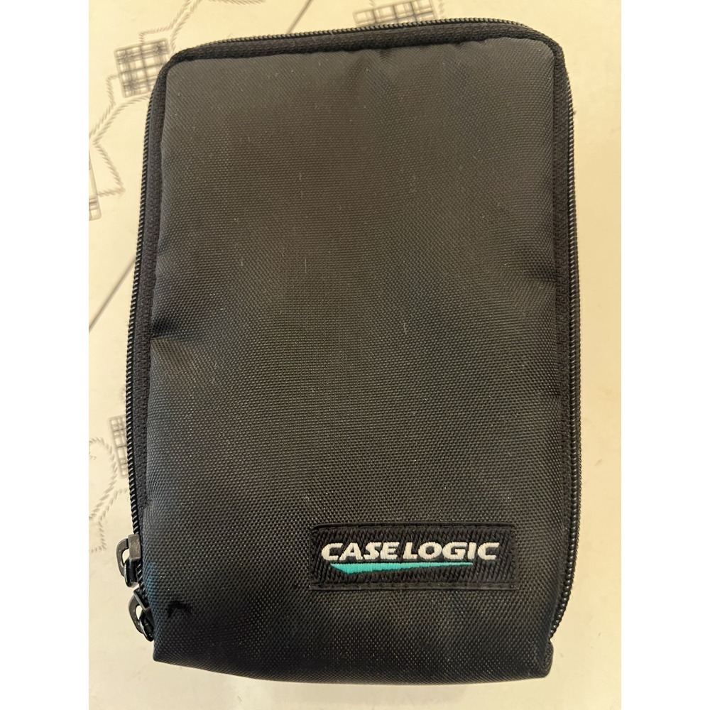 Case Logic 10 Cassette Tape Storage Case Black Zippered Travel Organizer